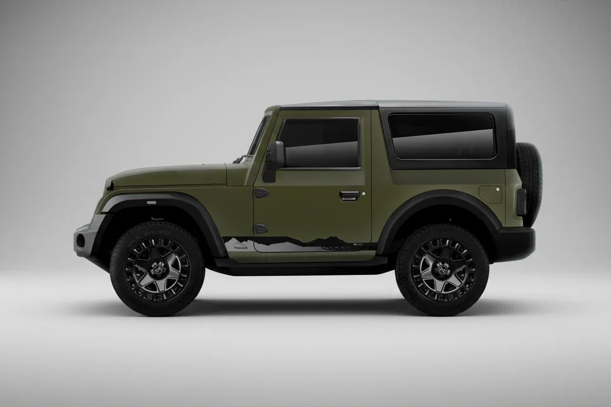Explorer Edition Side Graphics for Mahindra Thar rocky beige