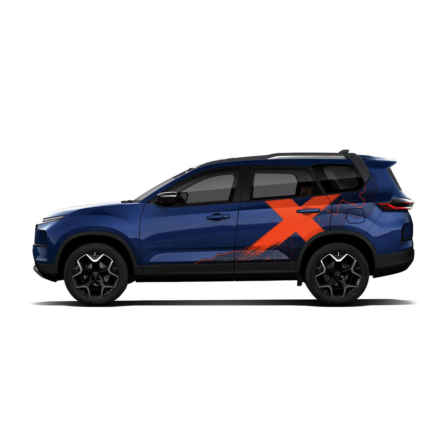 VentureX Edition Graphics for Tata Safari blue