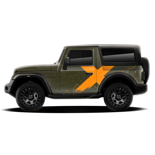 VentureX Edition Graphics for Mahindra Thar green