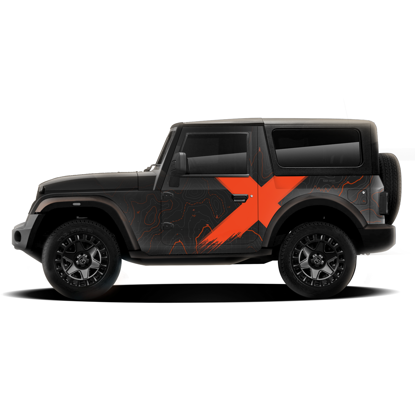 VentureX Edition Graphics for Mahindra Thar black