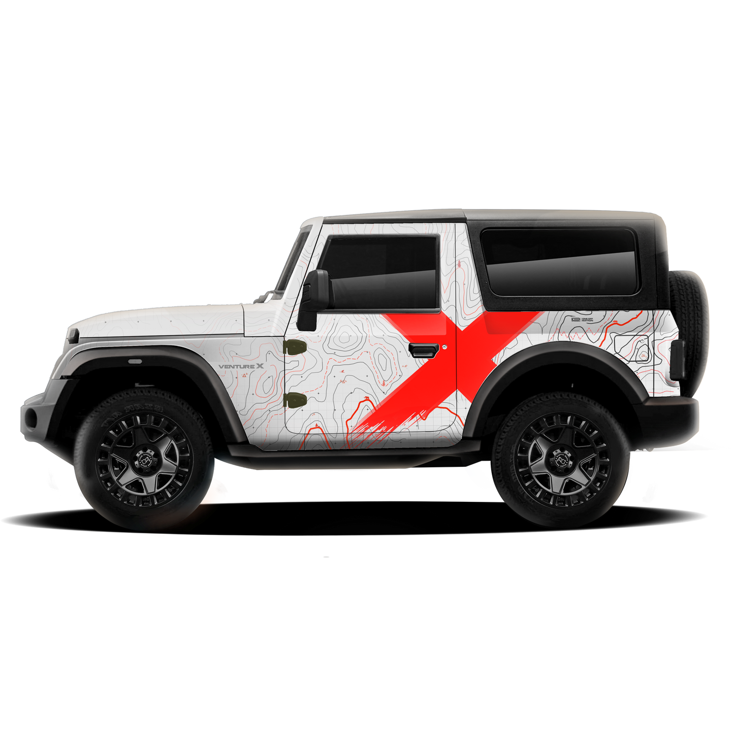 VentureX Edition Graphics for Mahindra Thar white