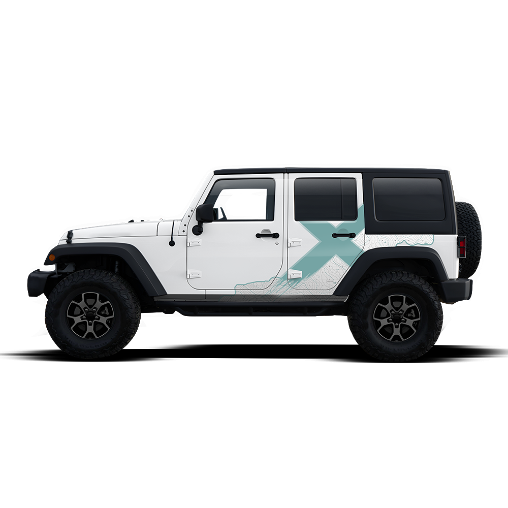 VentureX Edition Graphics for Jeep Wrangler white
