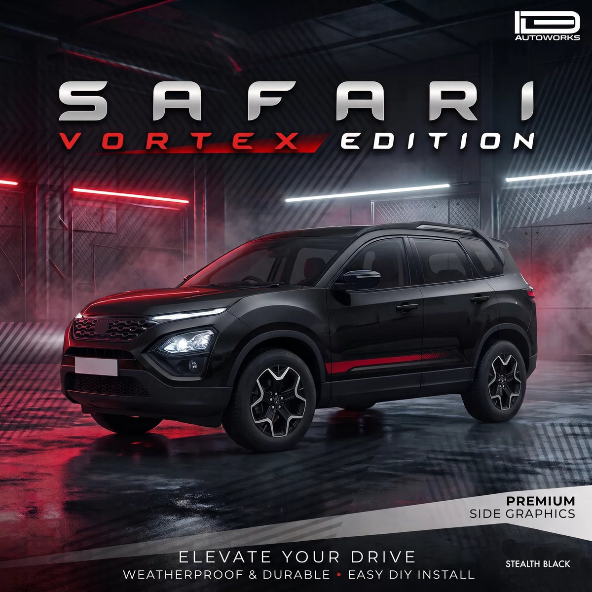 Vortex Edition Graphics for Tata Safari black