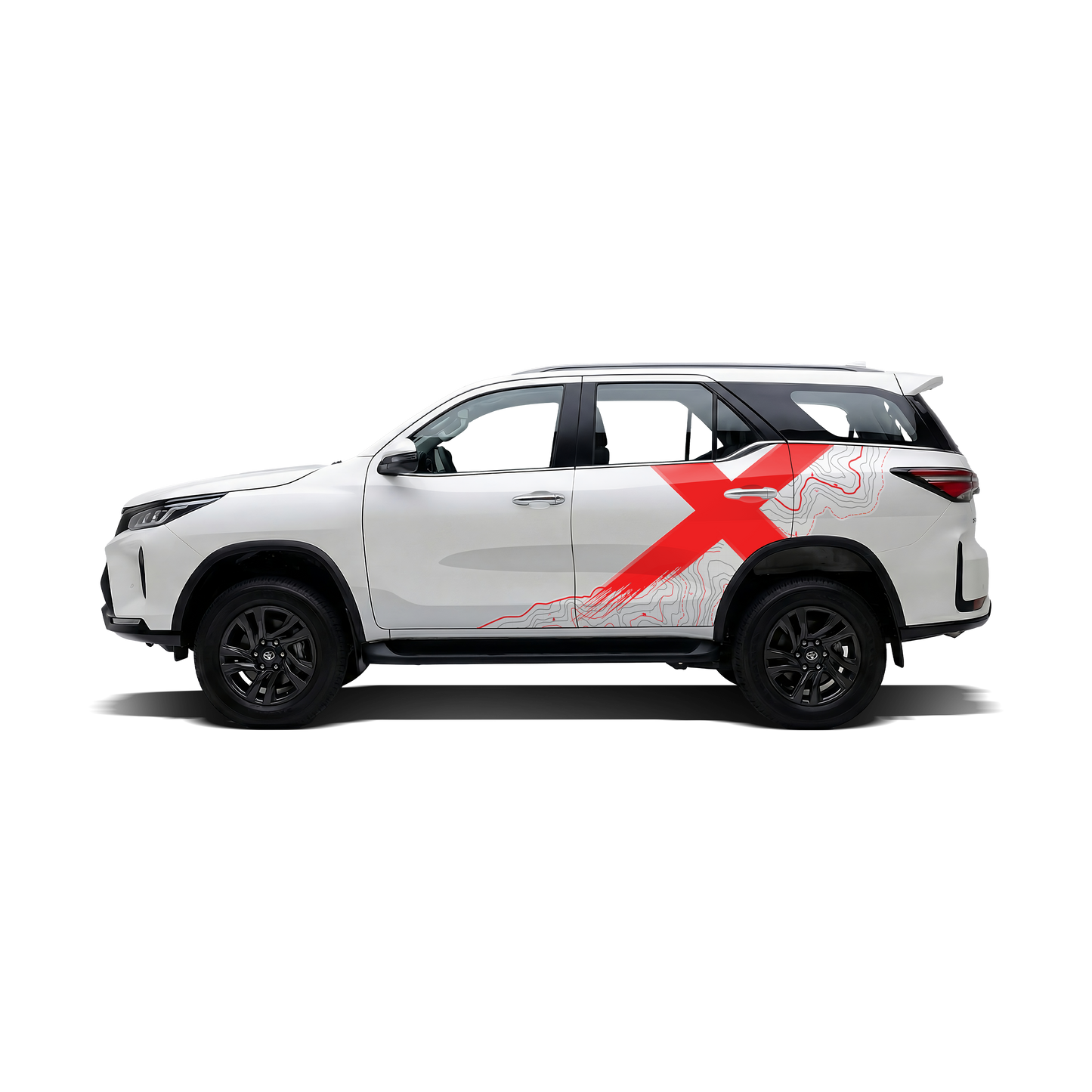 VentureX Edition Graphics for Toyota Fortuner white 