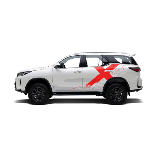 VentureX Edition Graphics for Toyota Fortuner white 