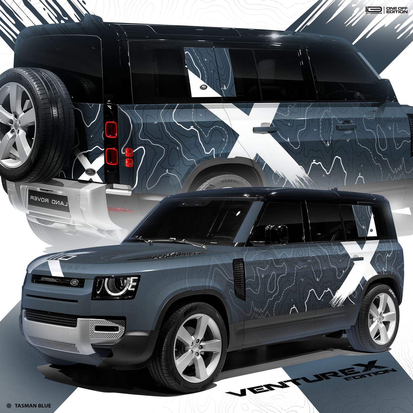 VentureX Edition Graphics for Land Rover defender blue