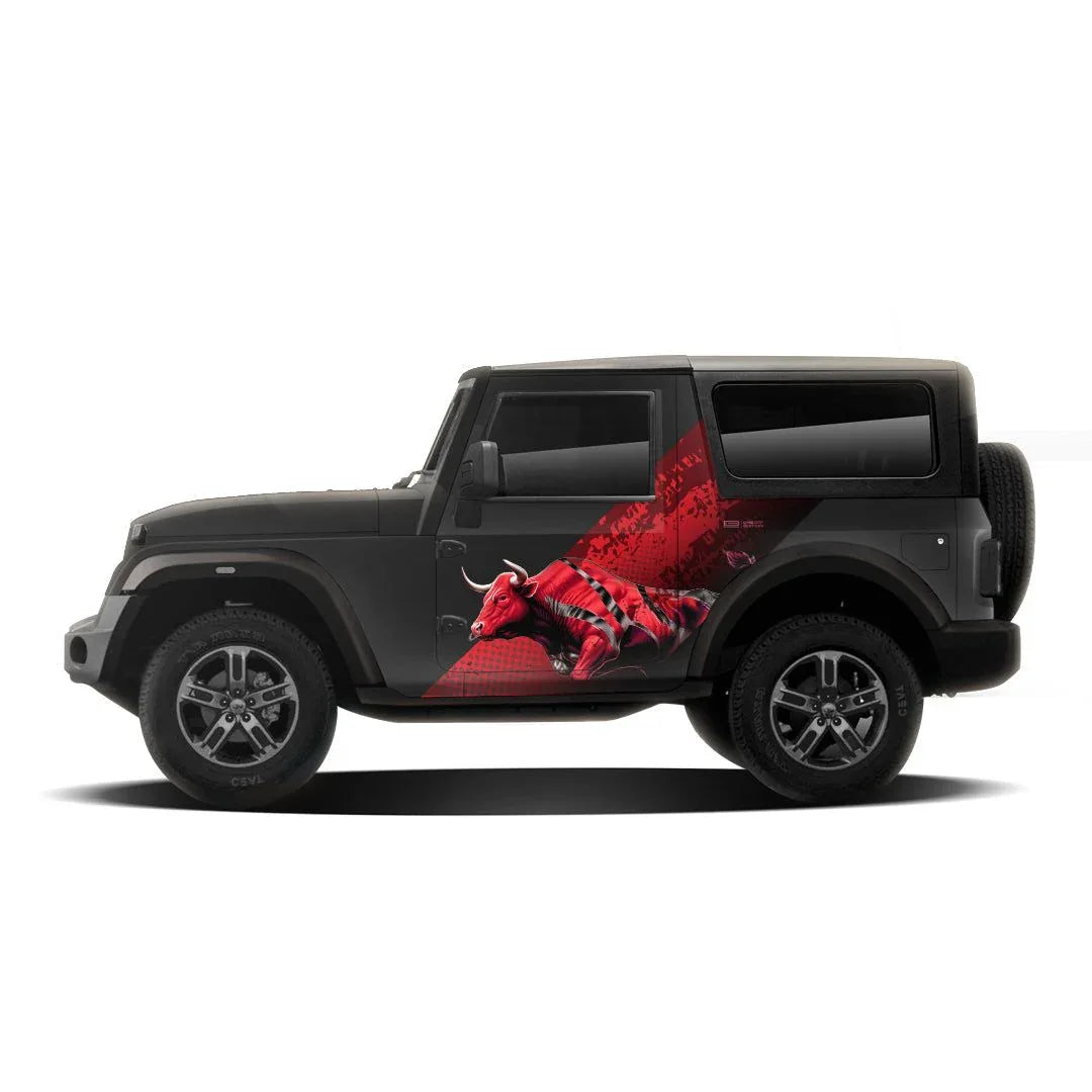 Bull Edition Graphics for Mahindra Thar black