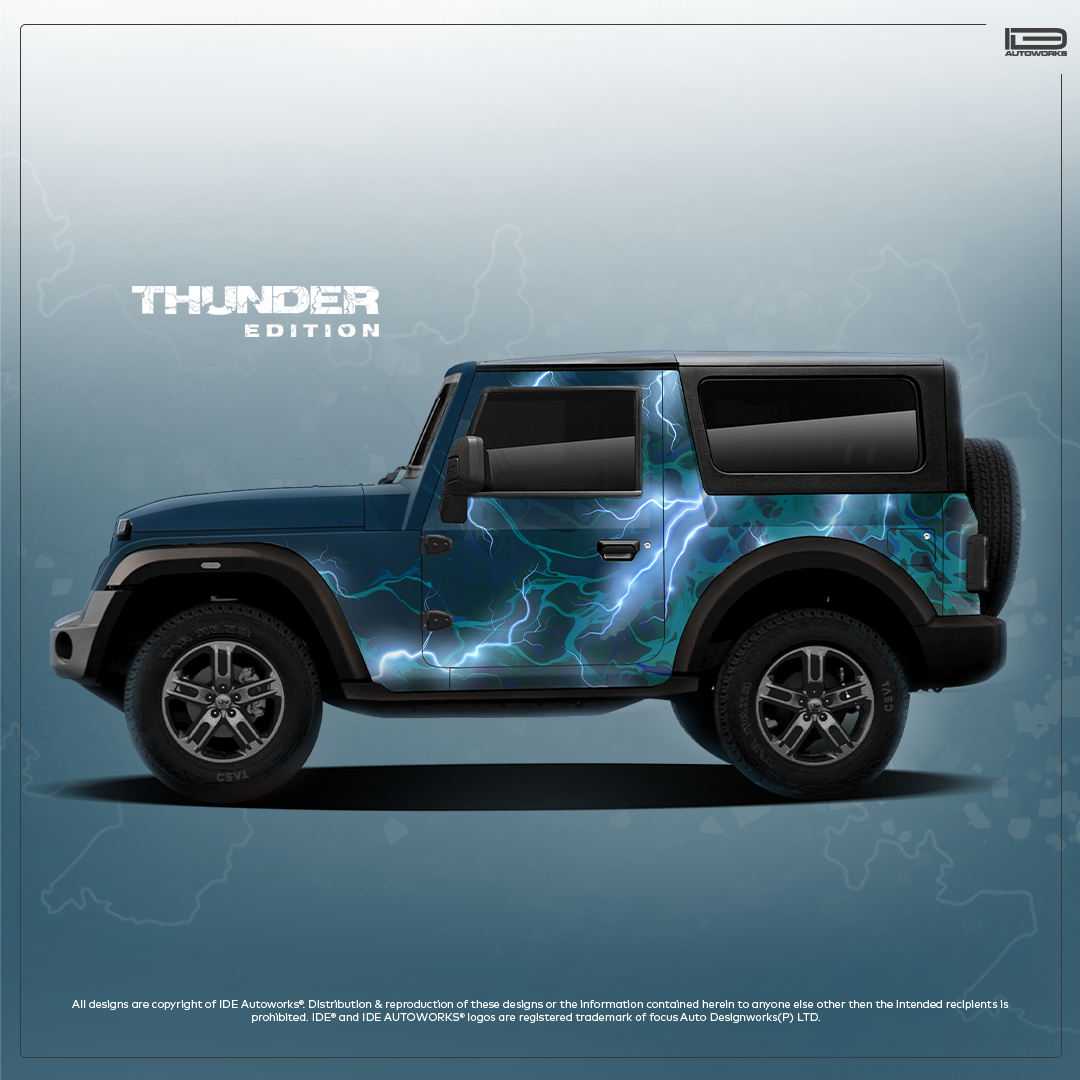 IDE ONE OFF EDITION - Thunder Edition for Mahindra Thar (Aquamarine)