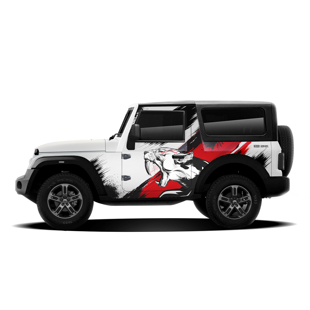 IDE ONE OFF EDITION - Tiger Edition for Mahindra Thar (Everest White)