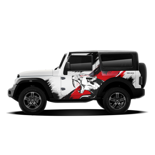 IDE ONE OFF EDITION - Tiger Edition for Mahindra Thar (Everest White)