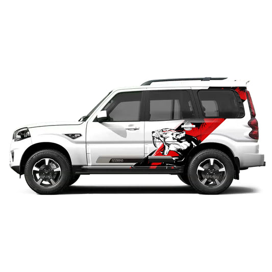 Tiger Edition Car Graphics for Mahindra Scorpio S11  IDE Partial X Series