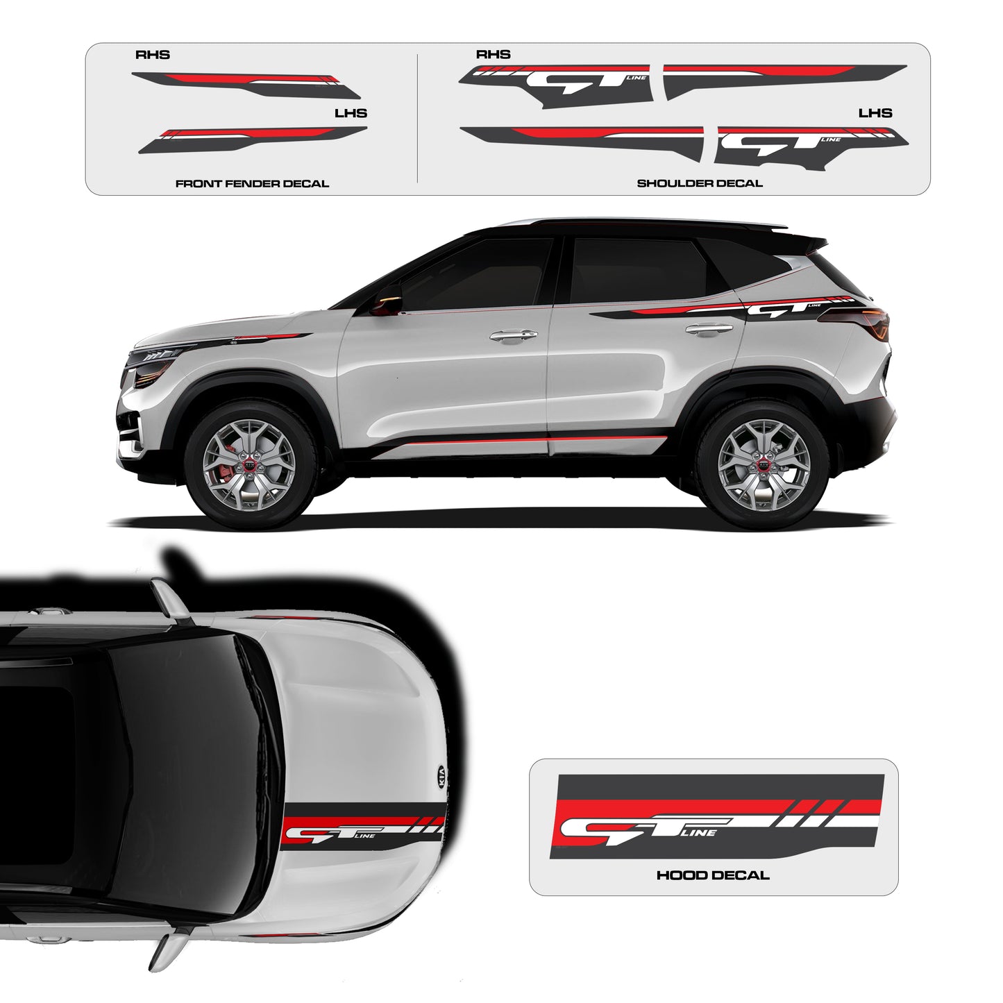 IDE GRAPHICS SERIES / GT EDITION / KIA / SELTOS (Glacier Pearl White)