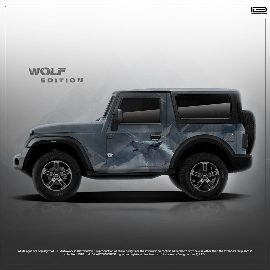 IDE ONE OFF EDITION - Wolf Edition for Mahindra Thar (Deep Grey)