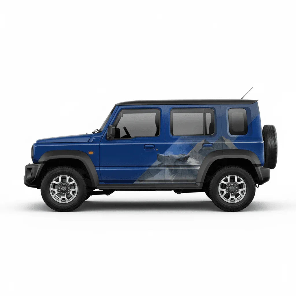 Wolf Edition Graphics for Maruti Suzuki Jimny blue