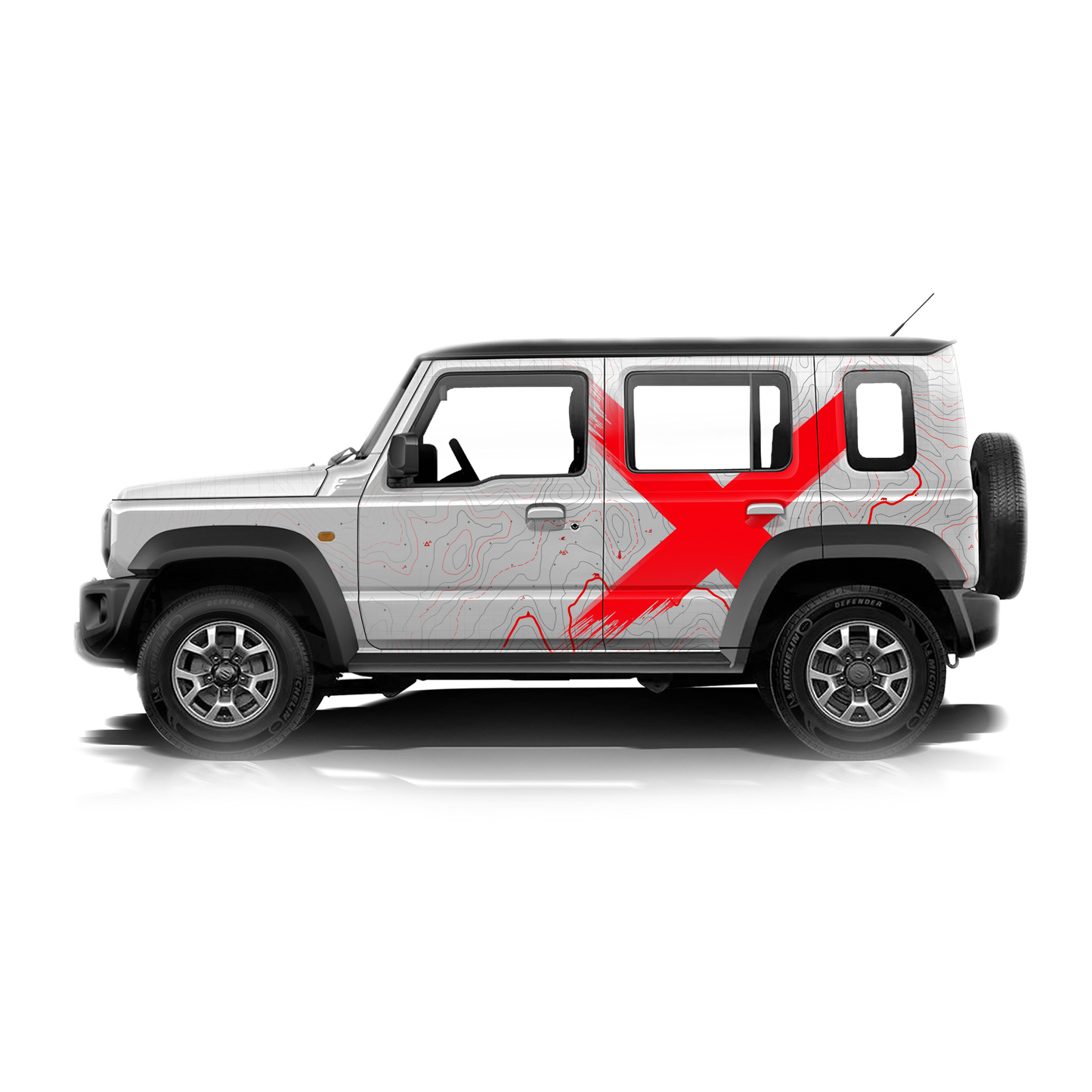 VentureX Edition Graphics for Maruti Suzuki Jimny white