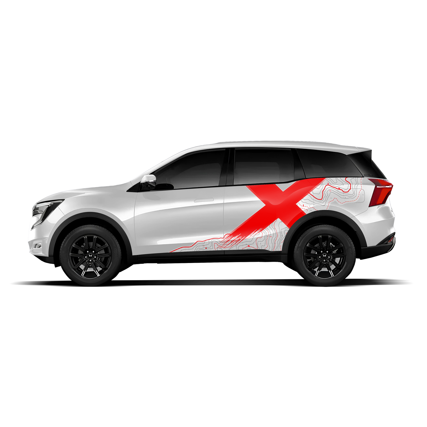 Venture  Edition graphics for the mahindra XUV 700 white