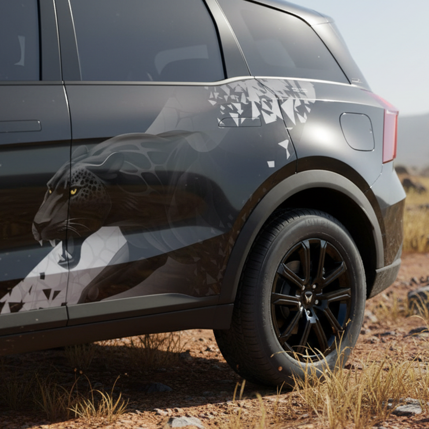 Panther Edition Car Graphics for Mahindra XUV700 black