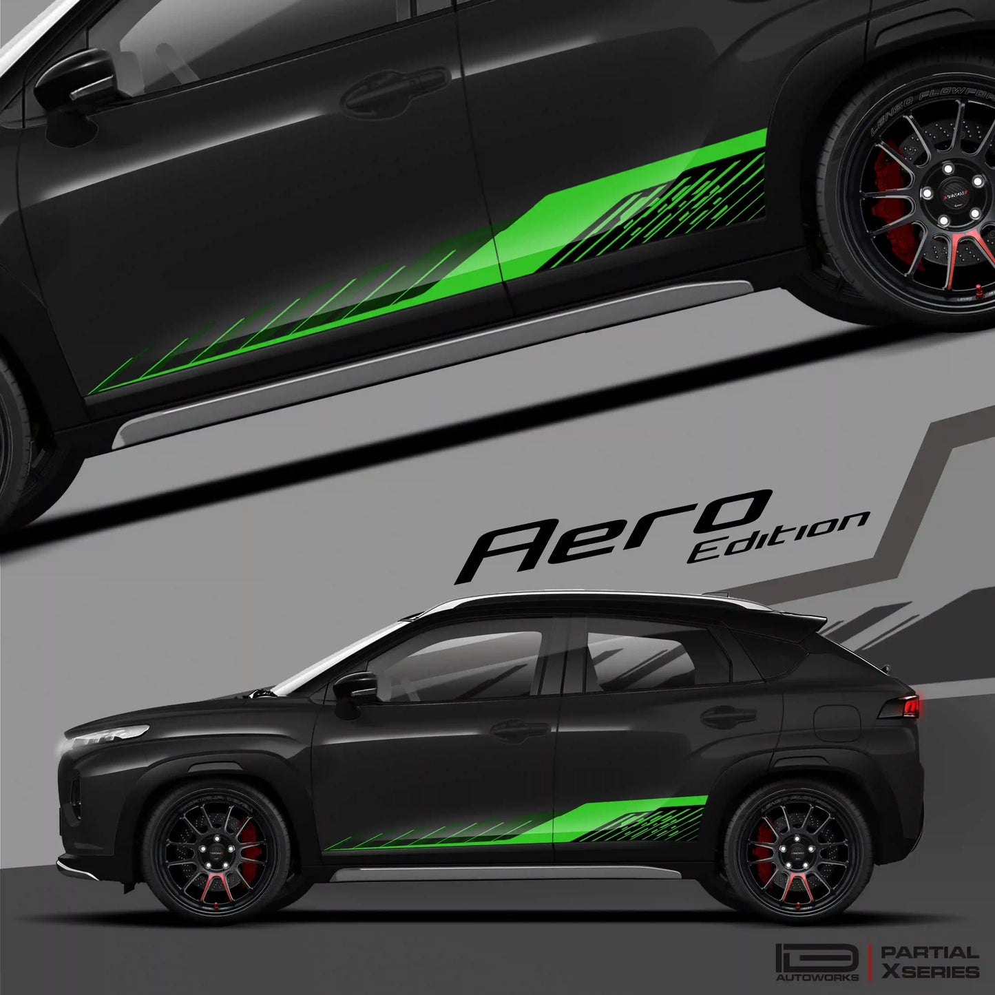 Aero Edition Graphics for Maruti Suzuki Fronx Black