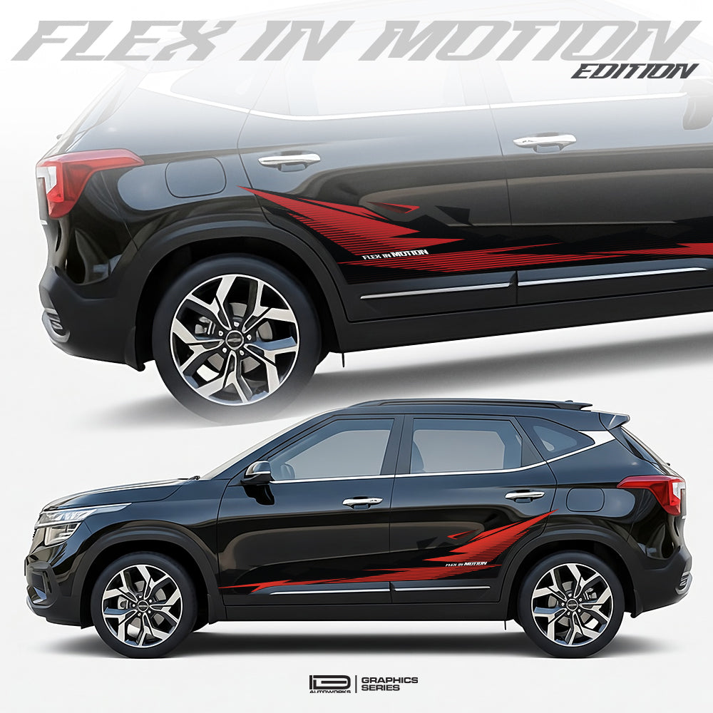 Flex in Motion Edition Graphics for Kia Seltos black