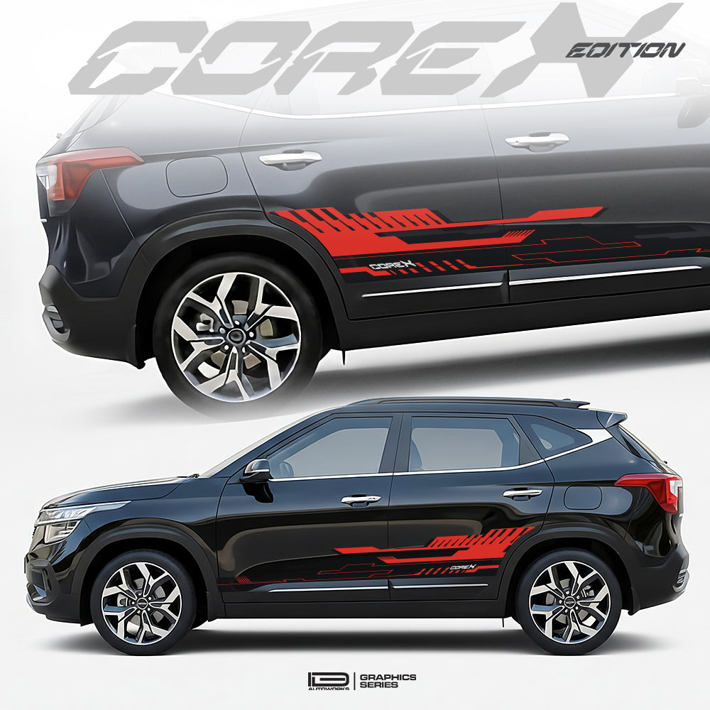 CoreX Edition Graphics for Kia Seltos black