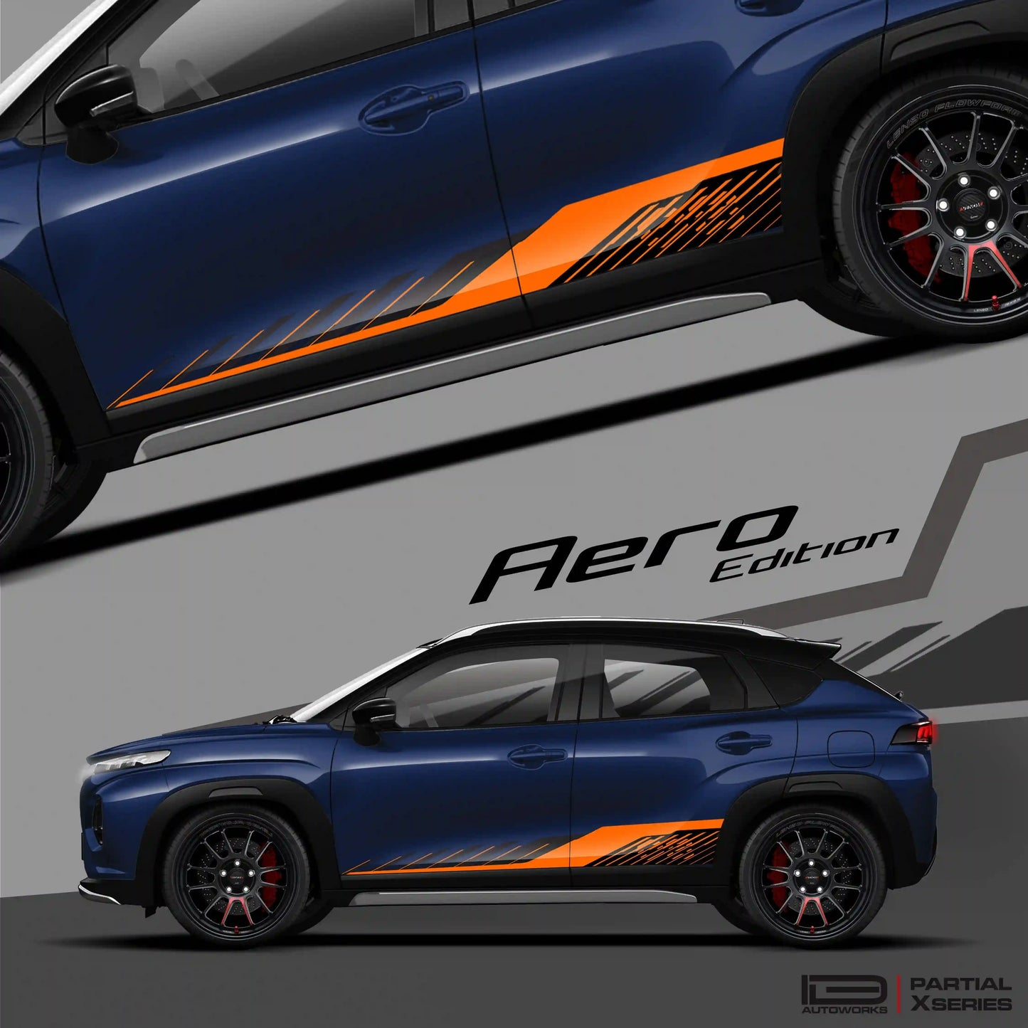 Aero Edition Graphics for Maruti Suzuki Fronx Black