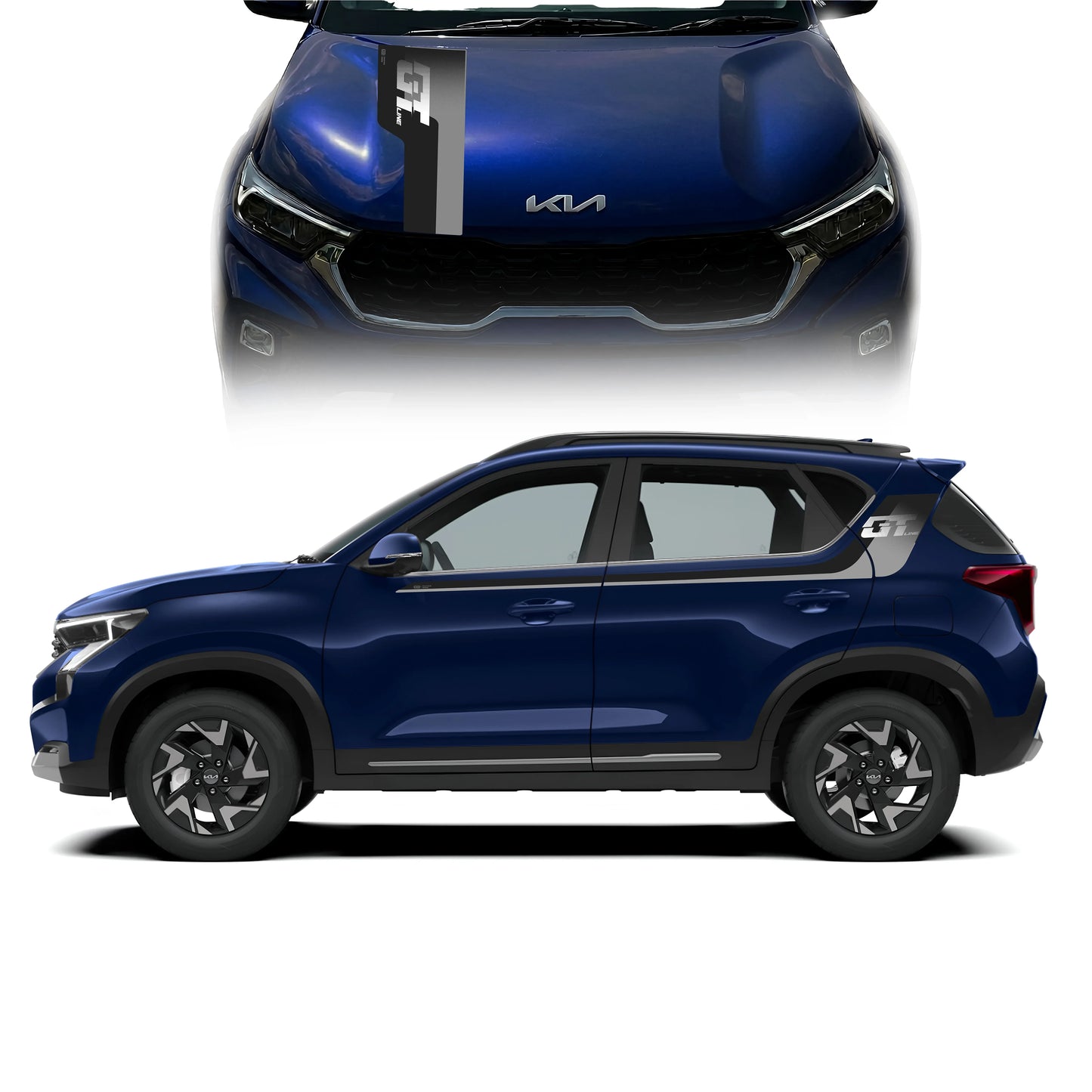 GT Edition Graphics for Kia Sonet blue