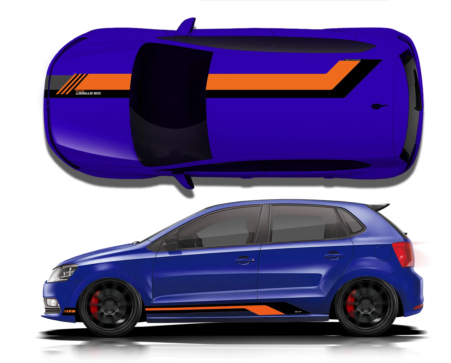 Street Edition Graphics for VW Polo blue