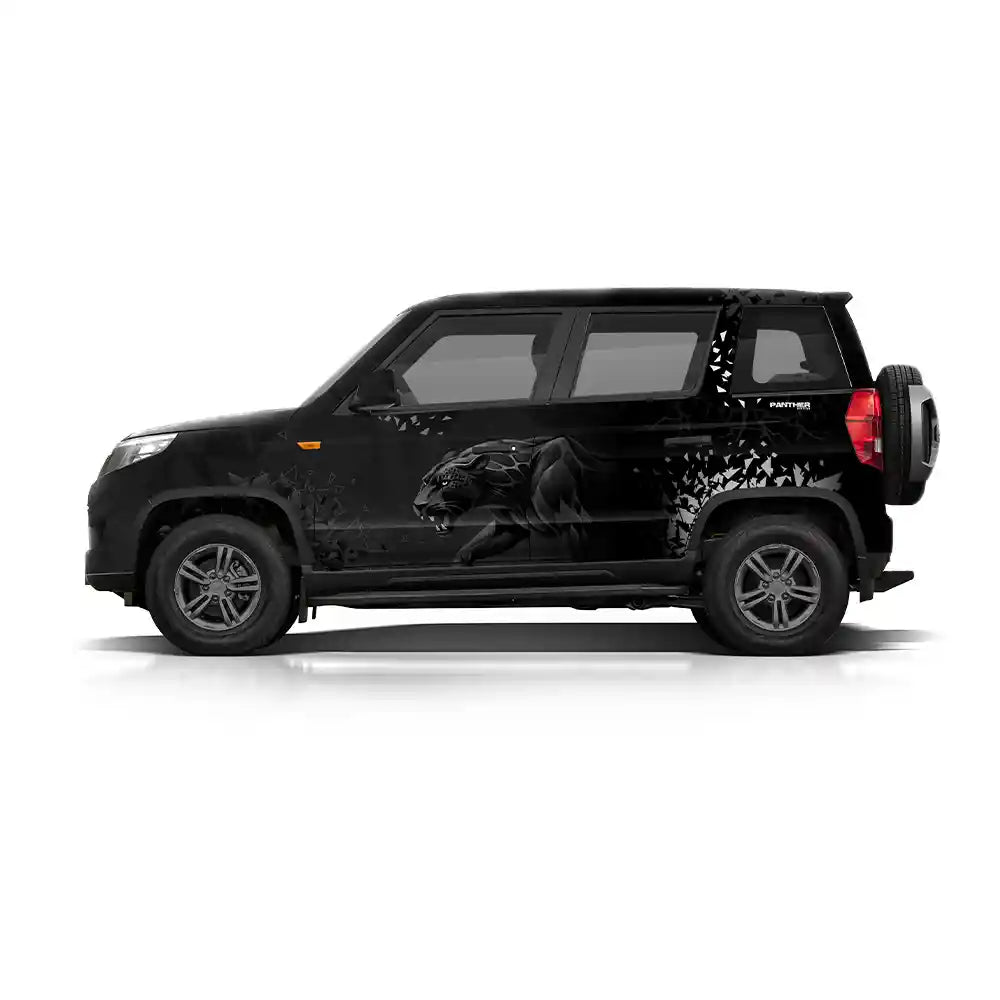 IDE one off edition car graphics for the mahindra bolero Neo white 