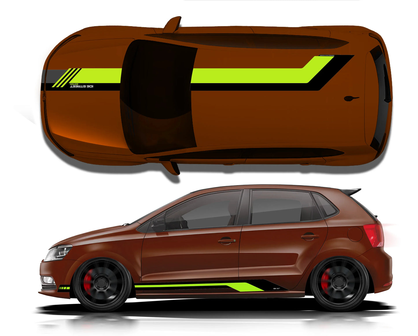 Street Edition Graphics for VW Polo brown