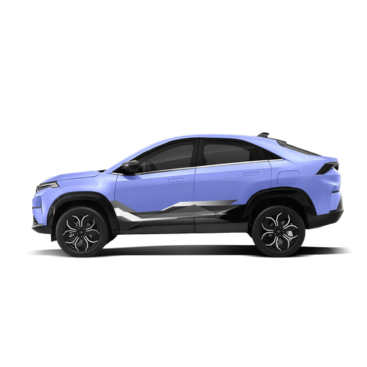 Mute The Noise Edition Graphics for Tata Curvv.EV Blue
