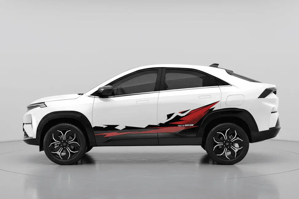 Flex in Motion Edition Graphics for Tata Curvv white