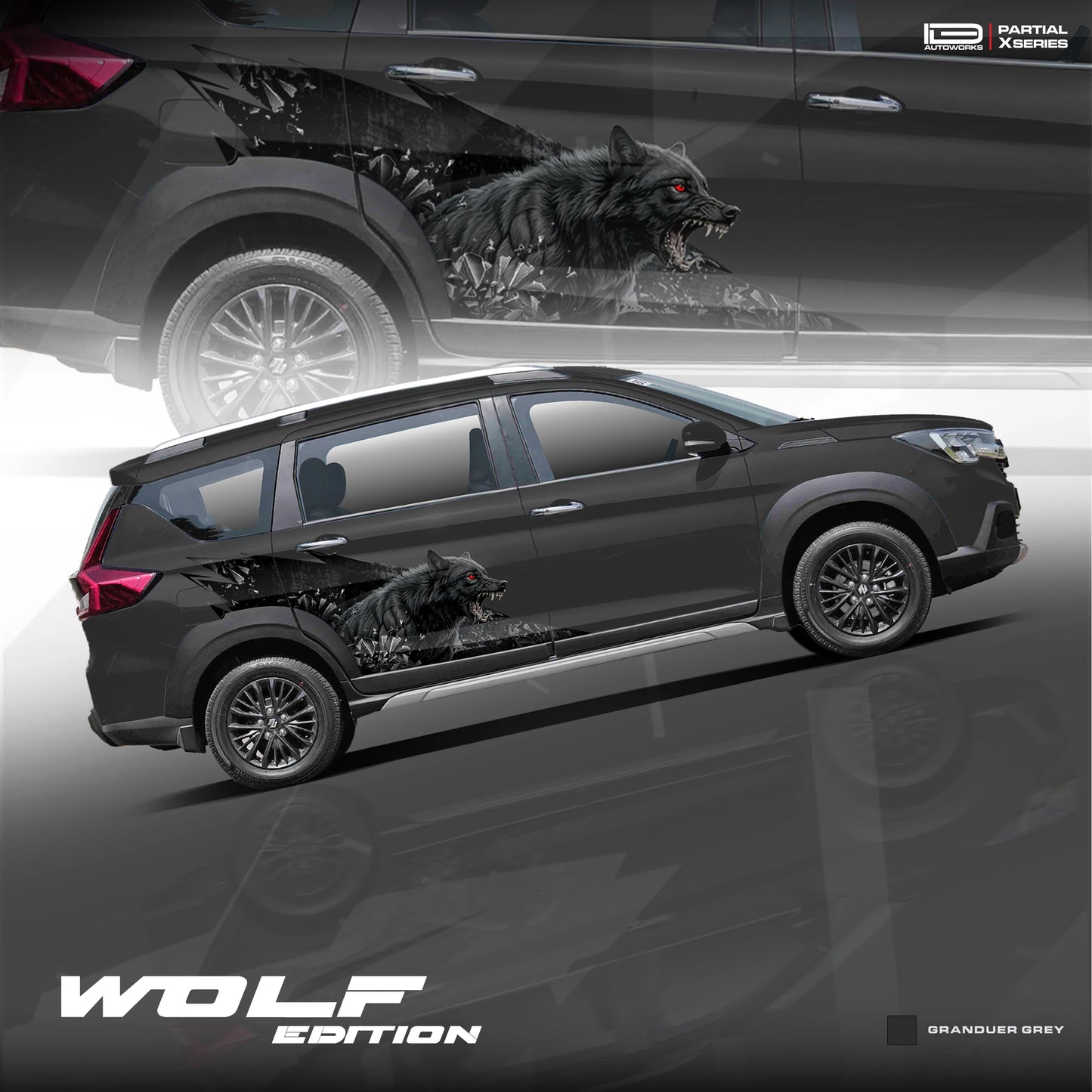 Wolf edition graphic for Suzuki XL6 IDE Partial X series