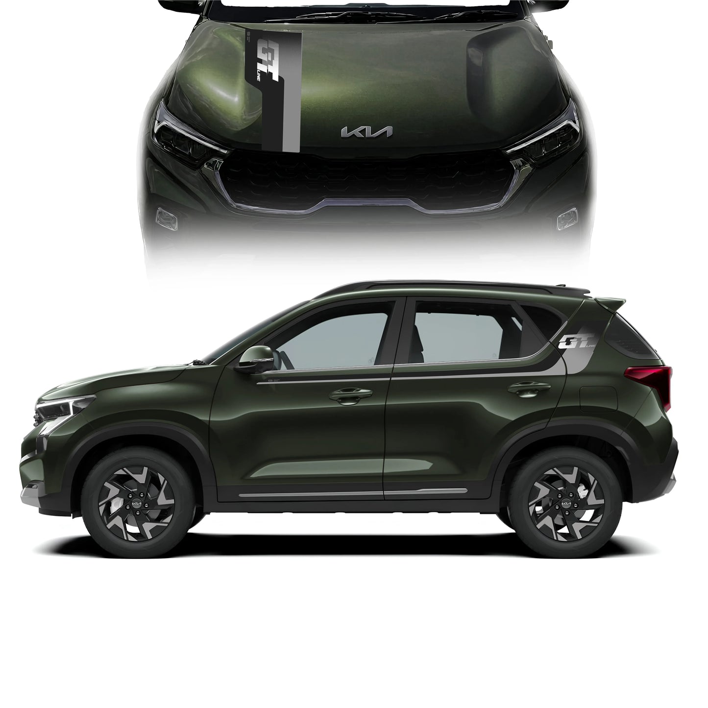 GT Edition Graphics for Kia Sonet green