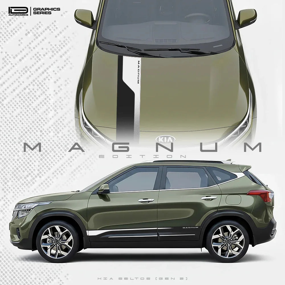 Magnum Edition Graphics for Kia Seltos green