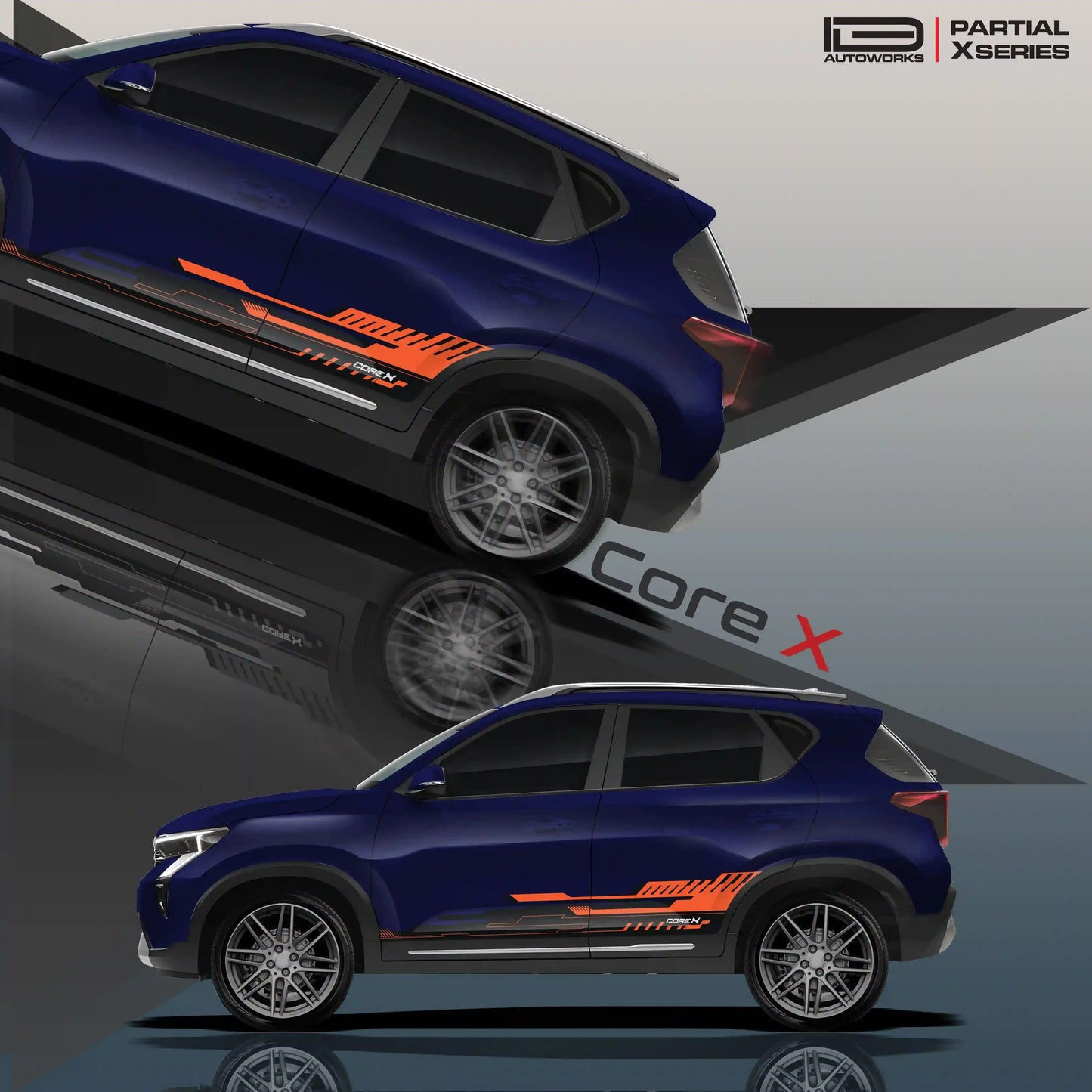 CoreX Edition Graphics for Kia Sonet blue