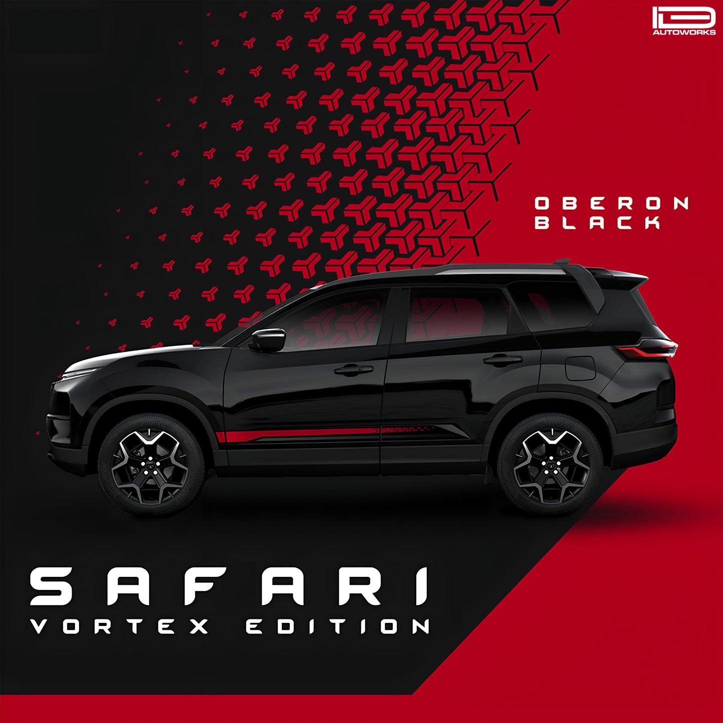 IDE GRAPHICS SERIES - Vortex Edition for Tata Safari /2021-Present (Oberon Black)
