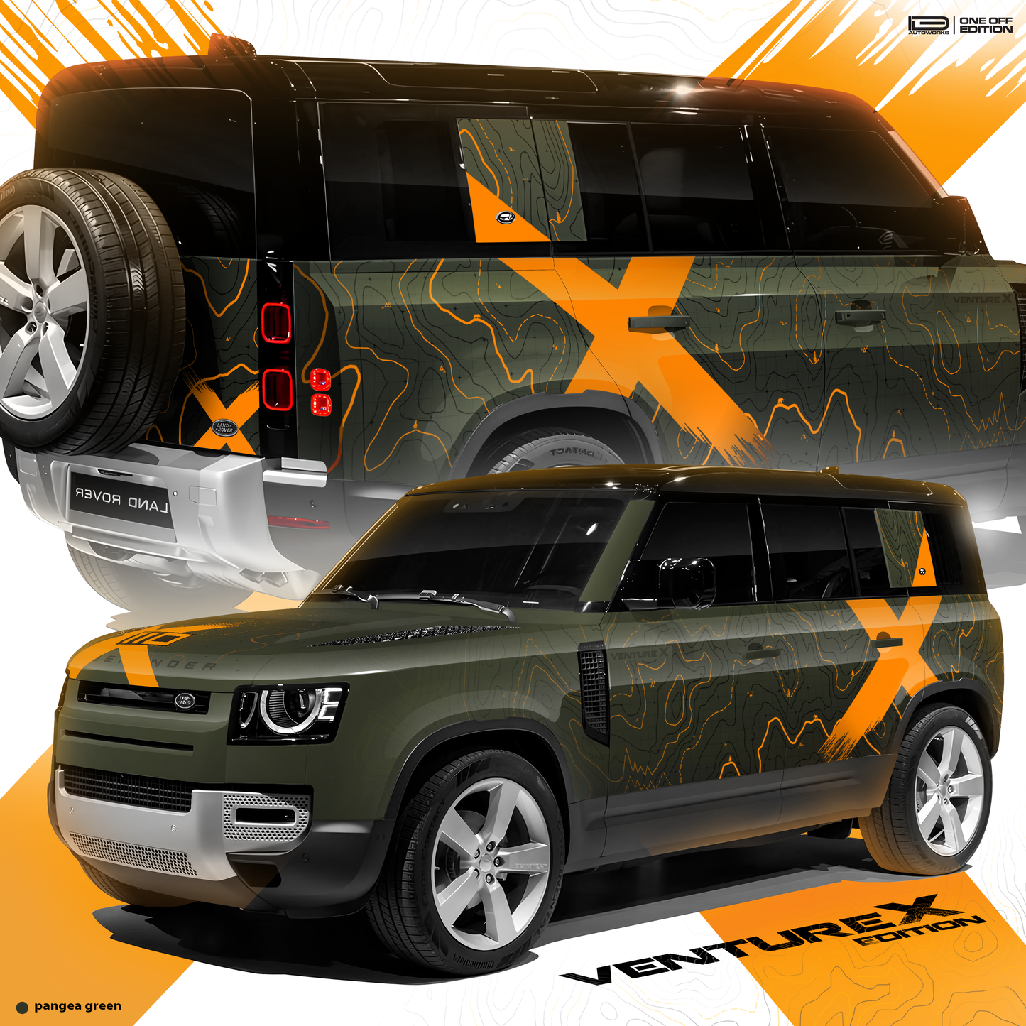 VentureX Edition Graphics for Land Rover defender Green