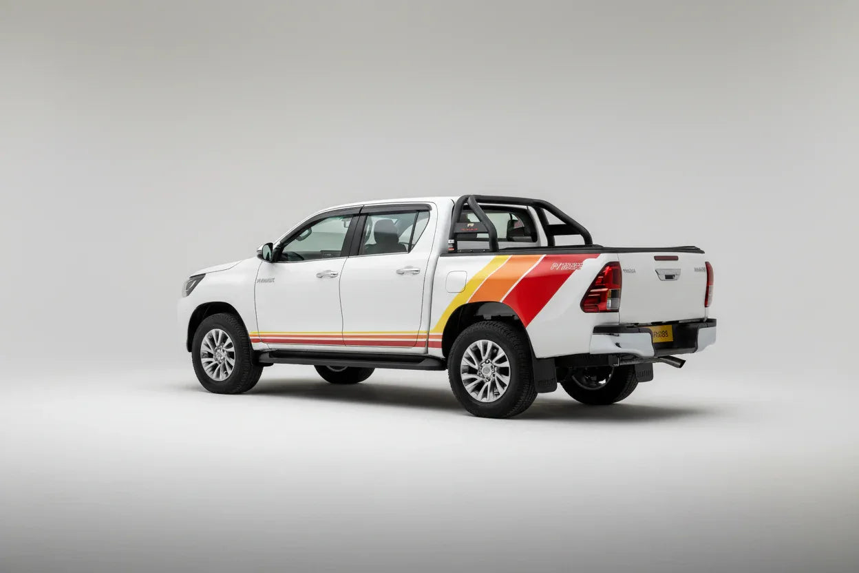 Classic Cruiser Edition Side Graphics for Toyota Hilux white