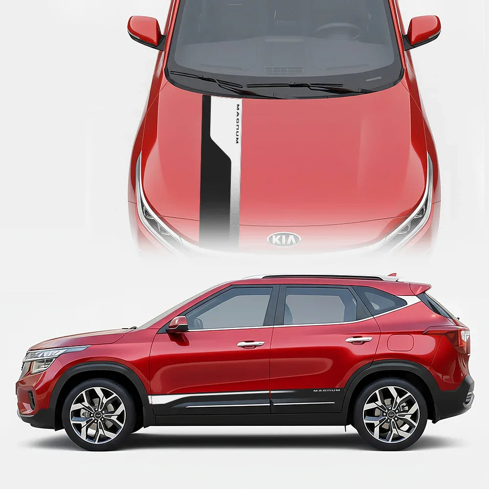Magnum Edition Graphics for Kia Seltos red