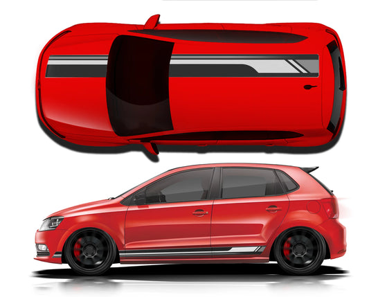 Track Edition Car Graphics Kit for VW Polo  red