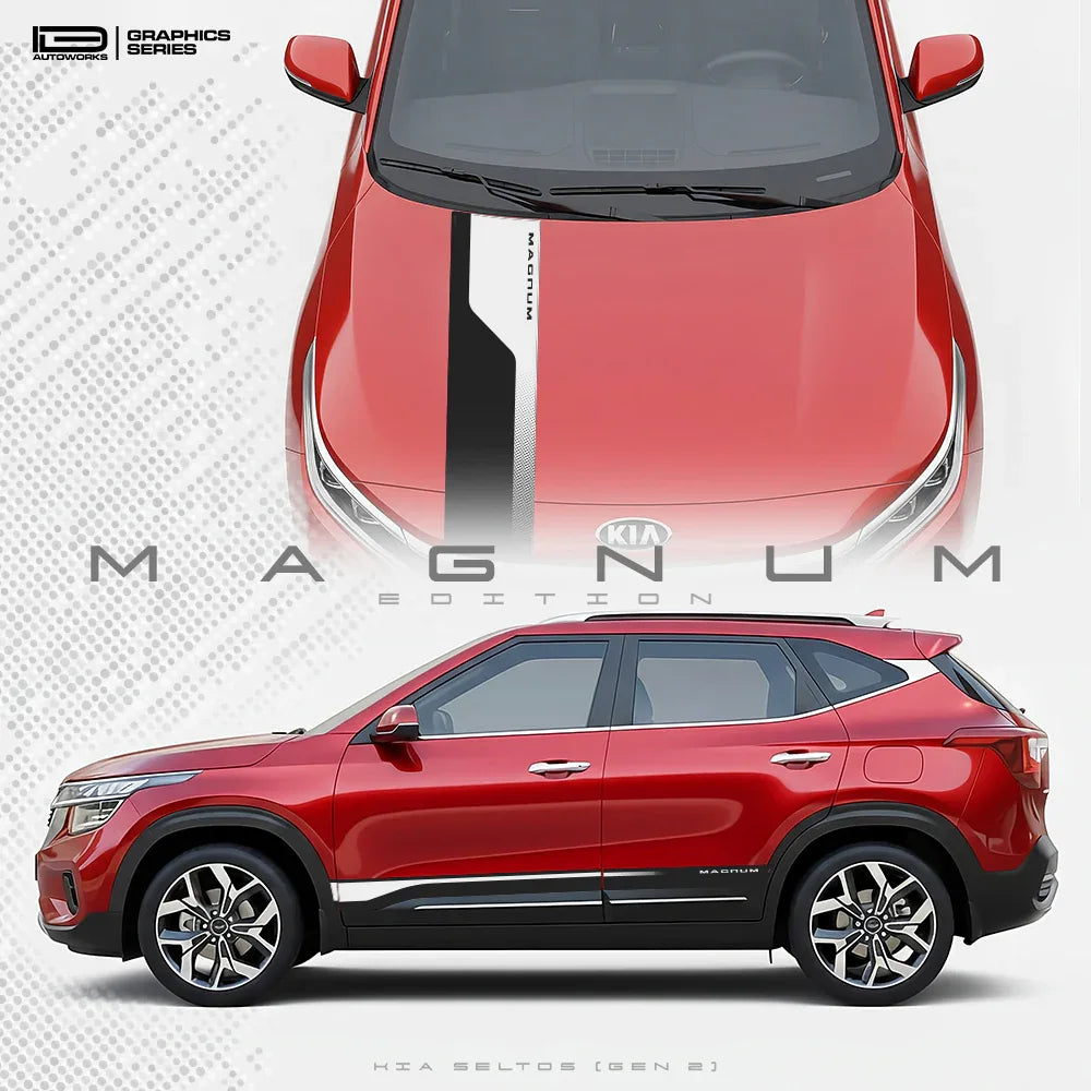 Magnum Edition Graphics for Kia Seltos red