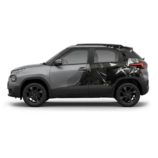 Tata Punch in Daytona Grey with Shatter strike edition graphics by IDE Graphics Series