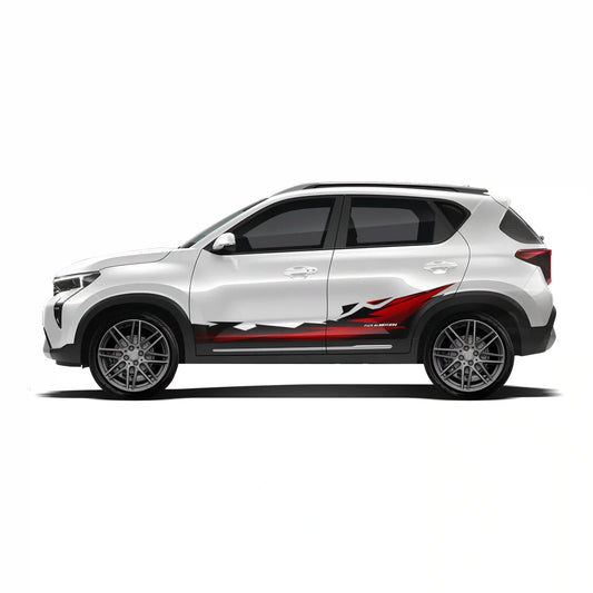 Flex in Motion Edition Car Graphics for Kia Sonet white