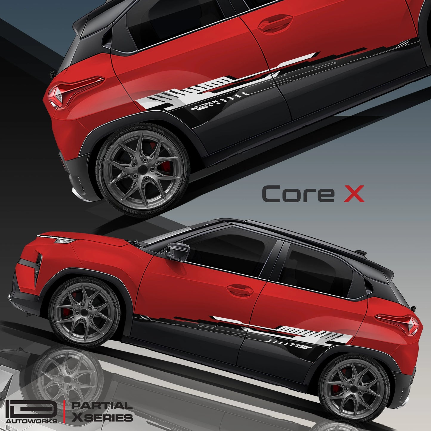 CoreX Edition Graphics for Tata Punch grey