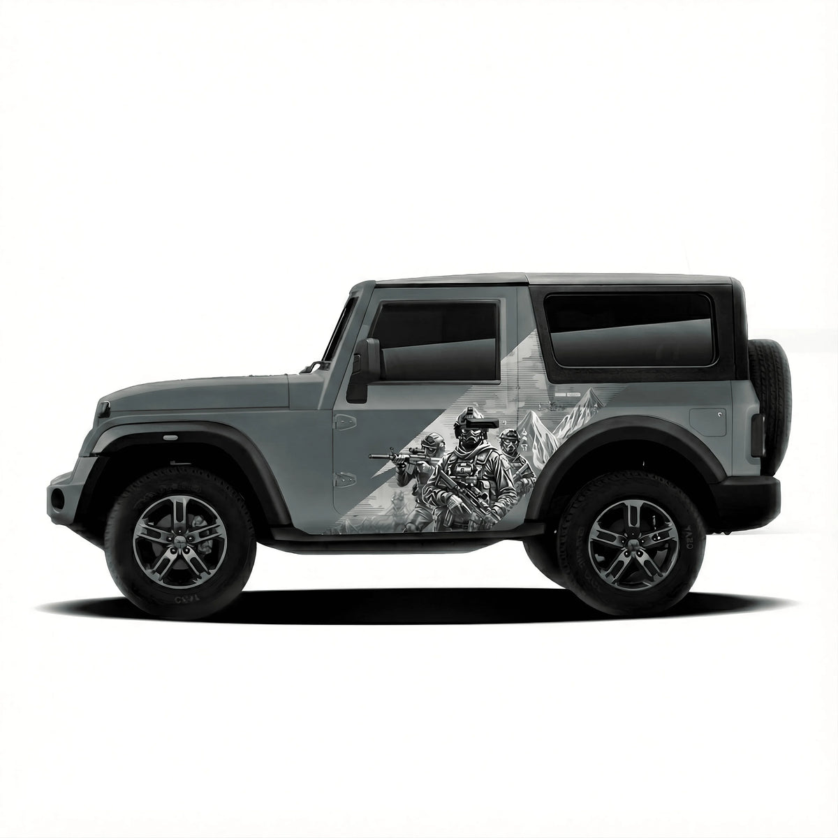 Warrior Edition Graphics for Mahindra Thar | IDE Partial X Series ...