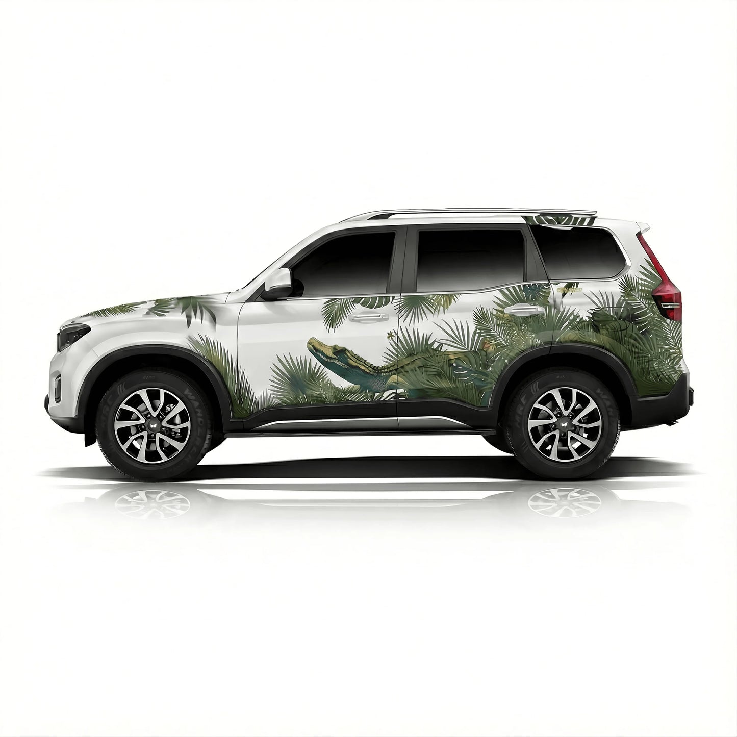 Safari Edition Graphics for Mahindra Scorpio N white