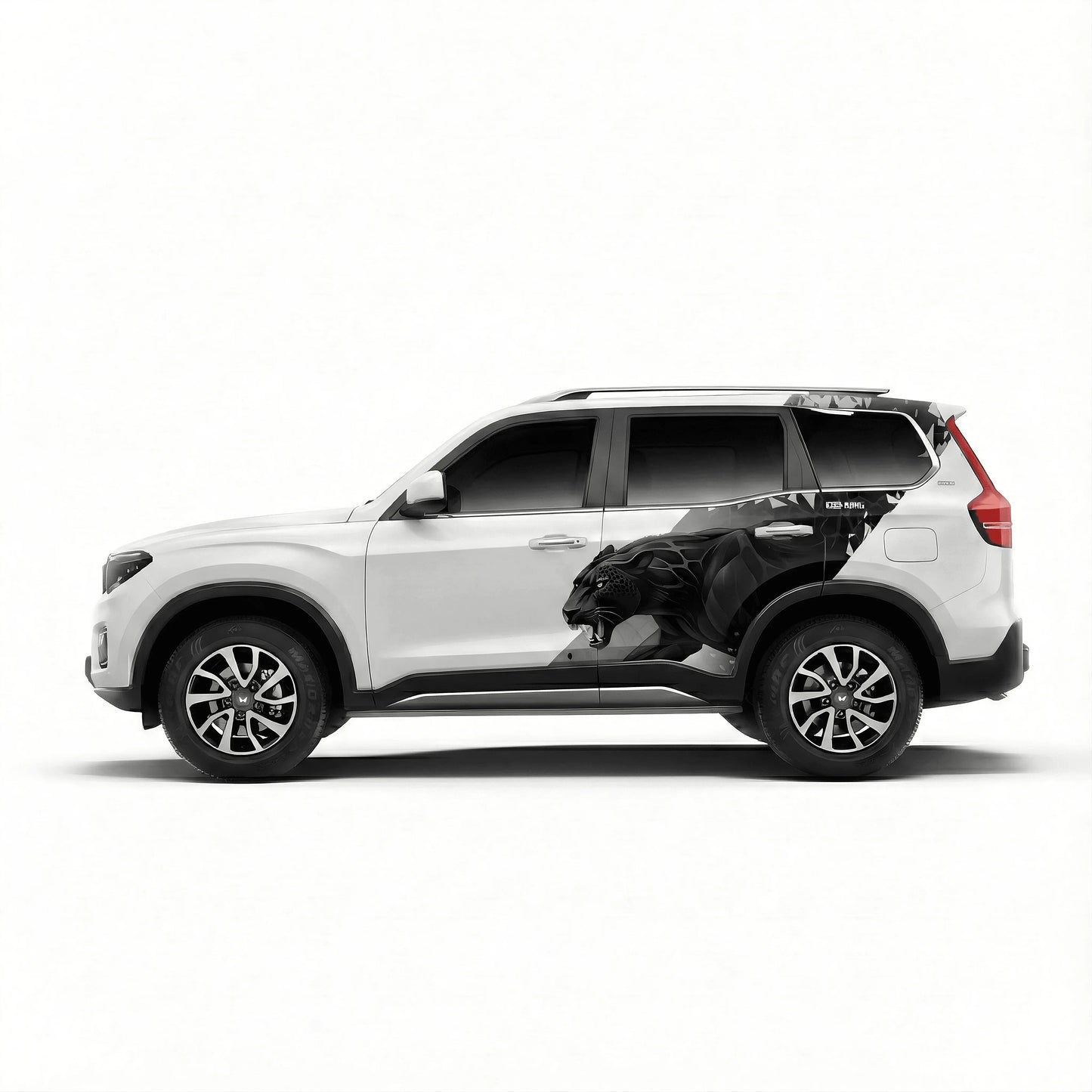 Panther Edition Graphics for Mahindra Scorpio N white