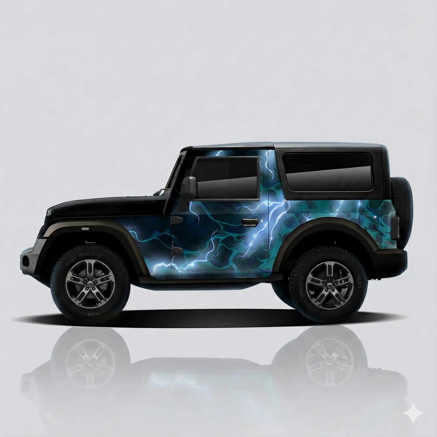 Thunder Edition Graphics for Mahindra Thar black