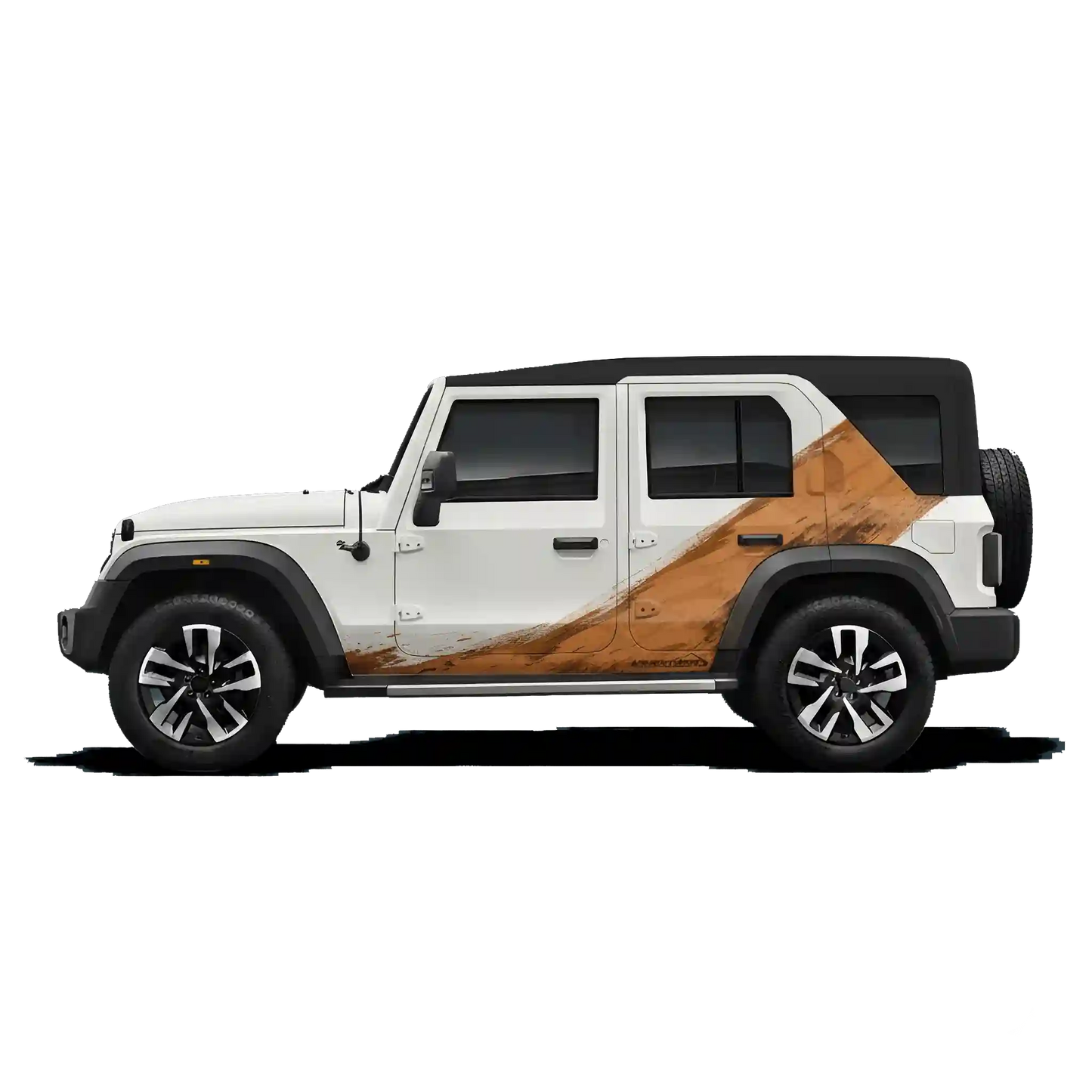 Sandstorm Edition Graphics for Mahindra Thar Roxx white