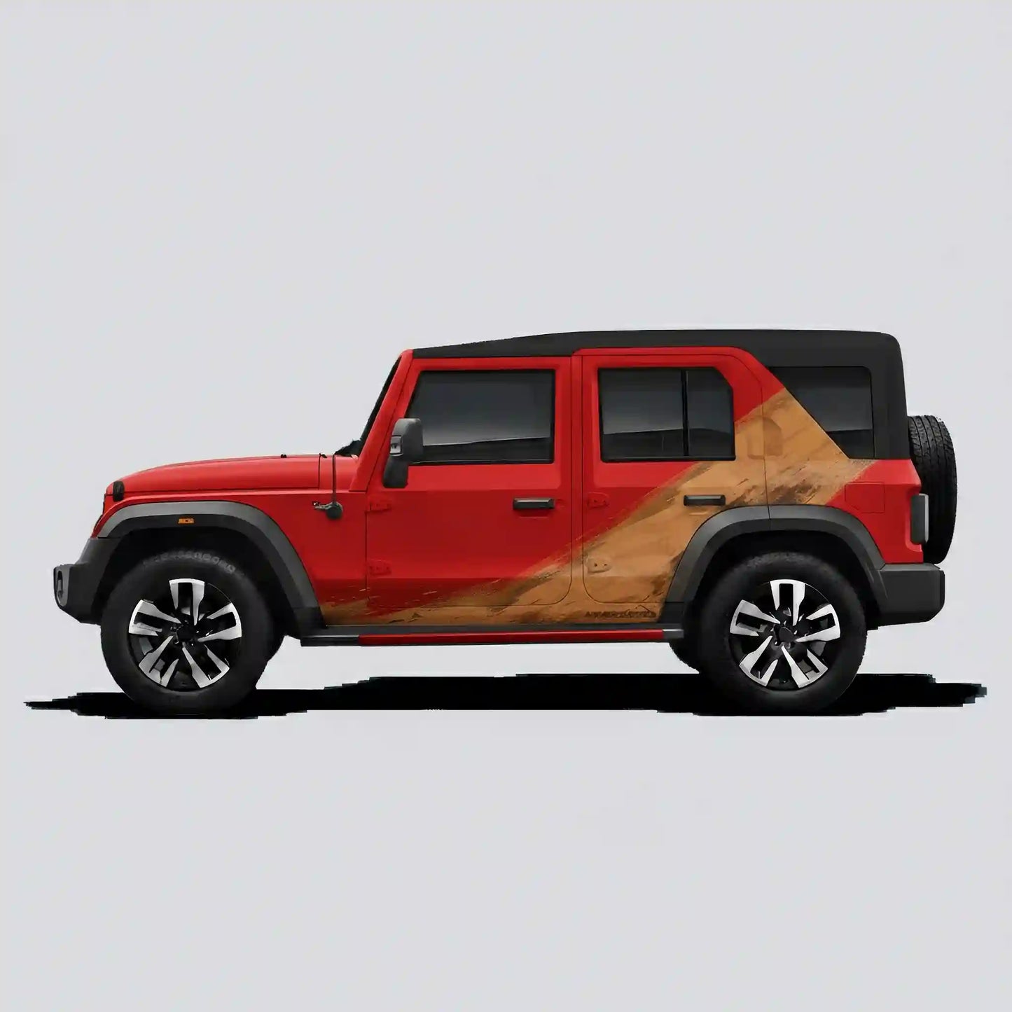 Sandstorm Edition Graphics for Mahindra Thar Roxx white